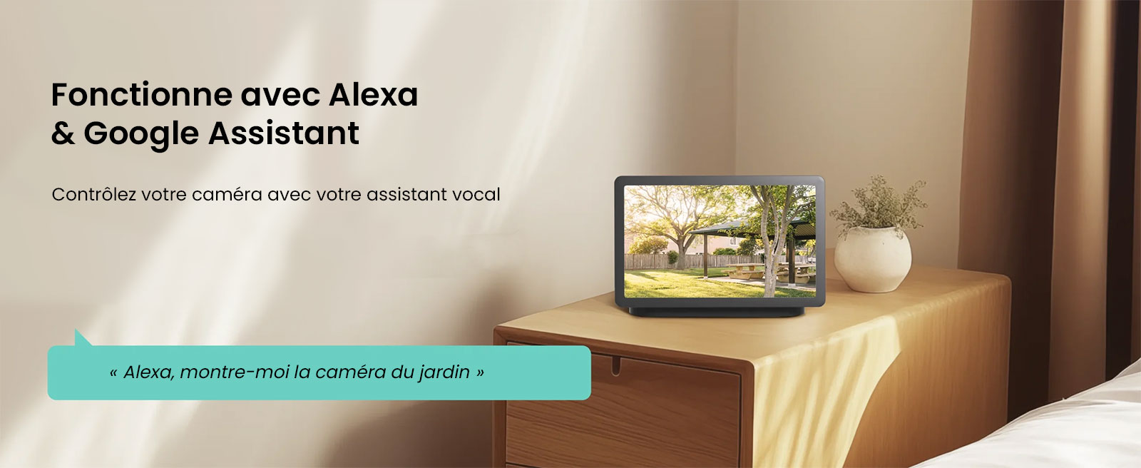 Caméra de Surveillance Extérieure BOTSLAB W313 avec Panneau Solaire