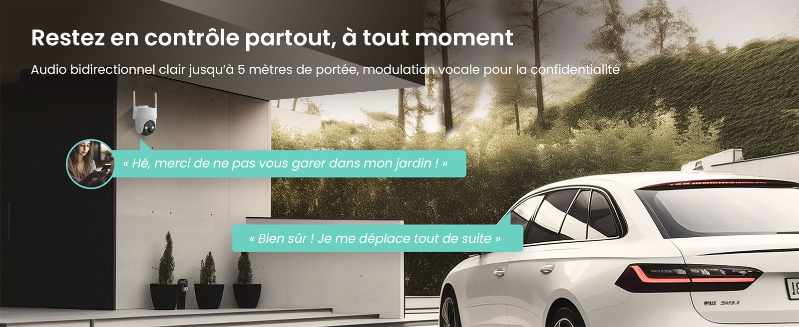 Caméra de Surveillance Extérieure BOTSLAB W313 avec Panneau Solaire