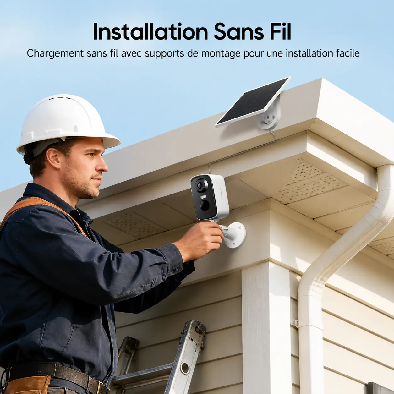 Installation sans fil de la caméra extérieure DREAME Navo Care SE 1 avec panneau solaire