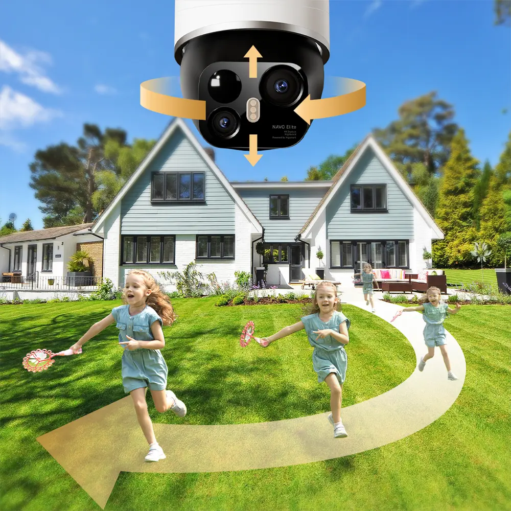 Caméra PTZ DREAME Navo Elite 1 couverture 360 degrés et suivi automatique alimenté par l'IA