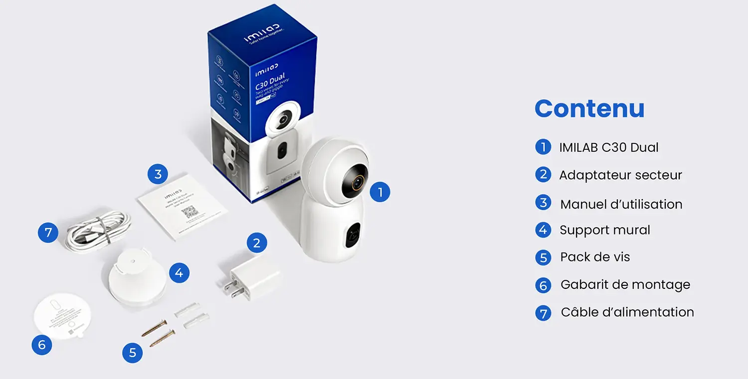 Caméra WiFi IMILAB C30 Dual
