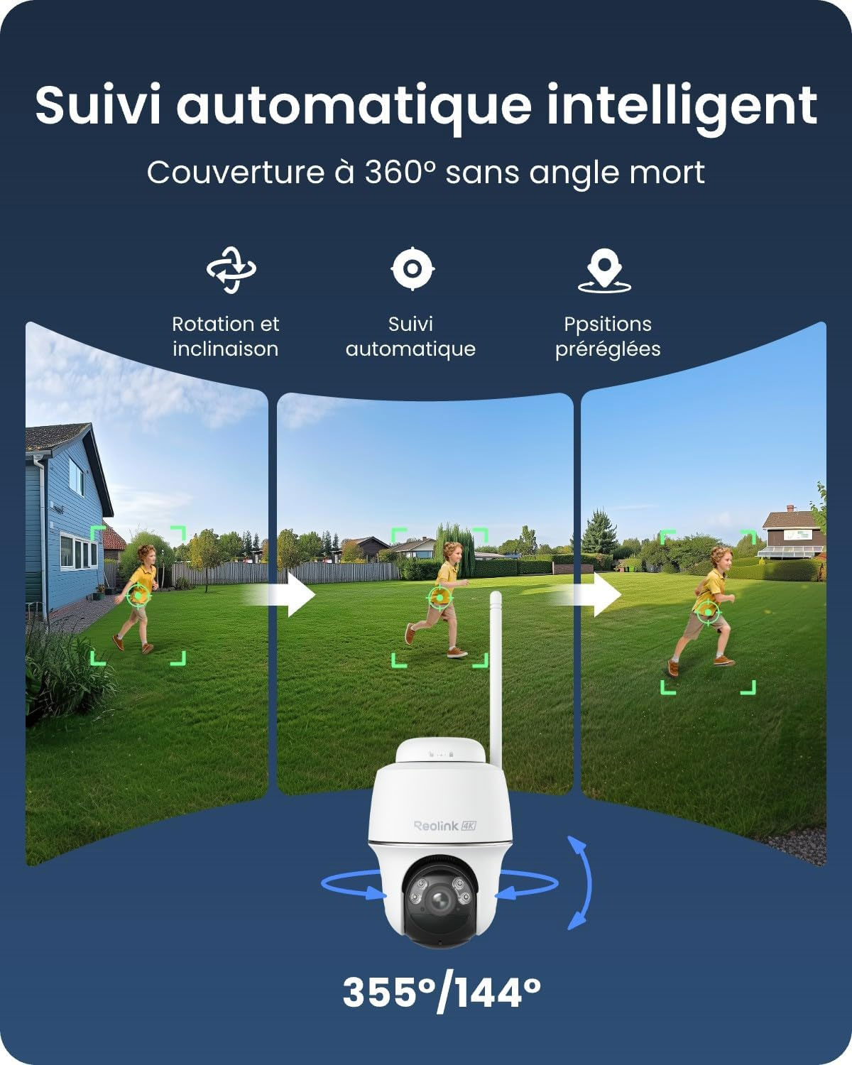 Caméra Extérieure REOLINK Argus PT Ultra avec Panneau Solaire