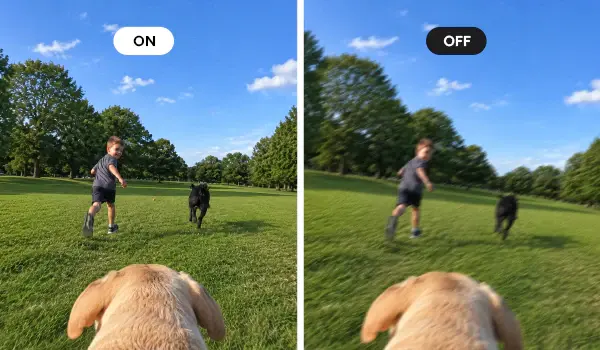 Comparatif de la stabilisation SteadyMotion V2.0 de la caméra sportive SJCAM S10