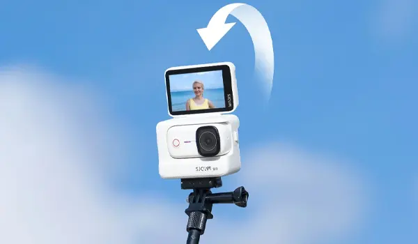 SJCAM S10 avec écran tactile orientable de 2,51 pouces pour prévisualiser le cadrage