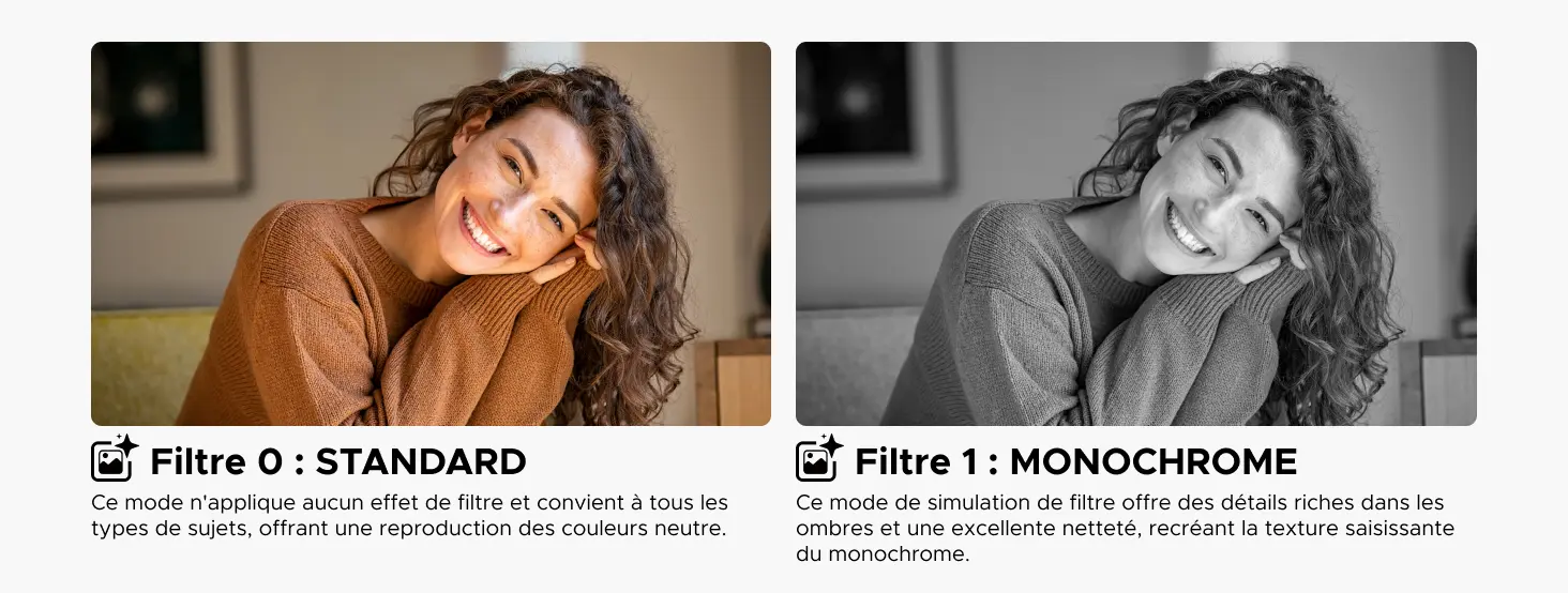 UGREEN FineCam Pro 4K – filtres Standard et Monochrome