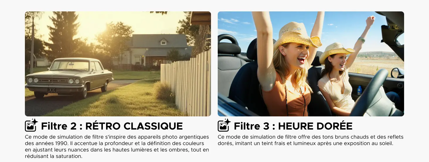 UGREEN FineCam Pro 4K – filtres Rétro Classique et Heure Dorée