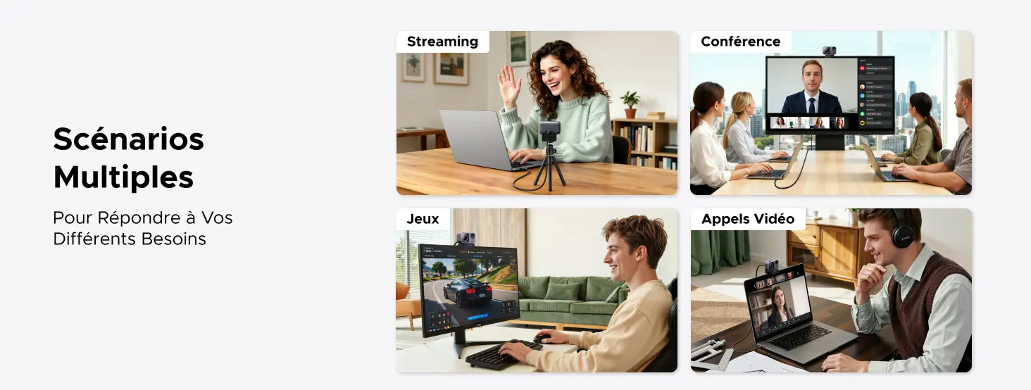 UGREEN FineCam Pro 4K – adaptée au streaming, aux conférences, aux jeux et aux appels vidéo