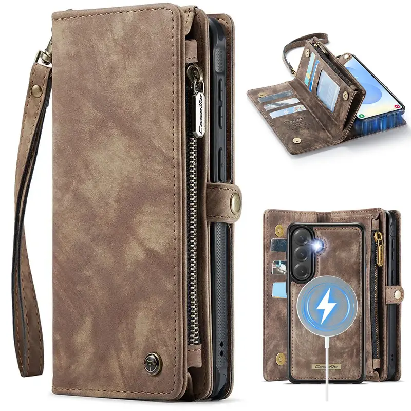 Galaxy S26 - Étui Portefeuille CaseMe avec Coque Détachable