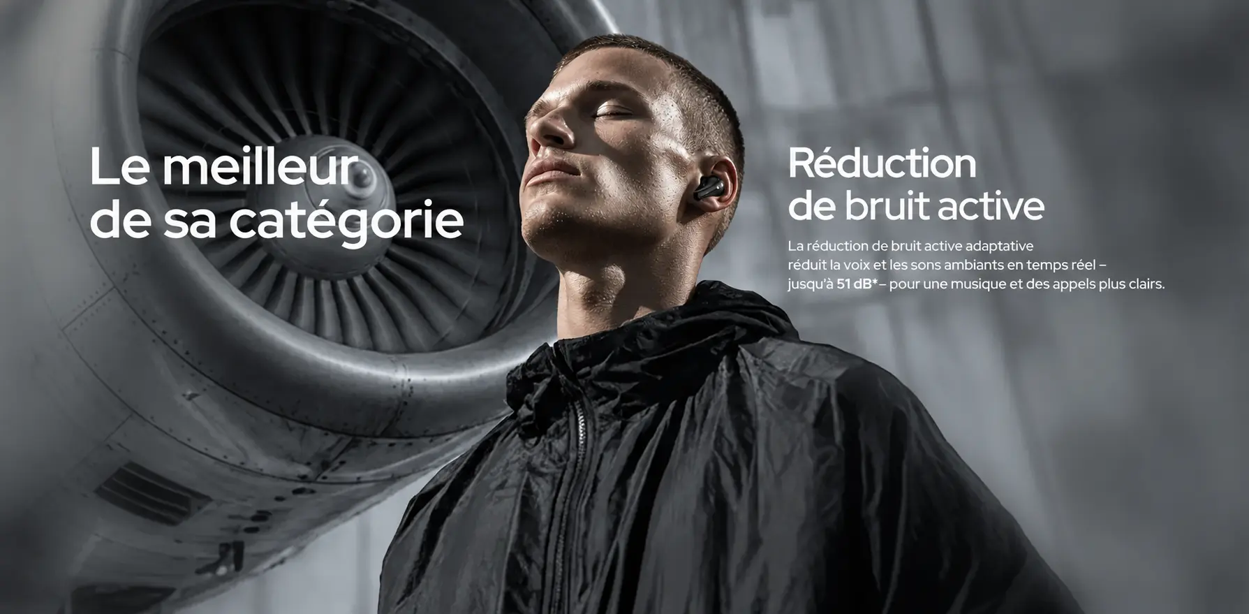 Écouteurs Noise Master Buds 2 avec réduction de bruit active adaptative jusqu’à 51 dB dans un environnement bruyant