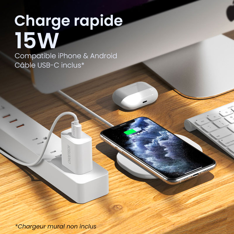 Chargeur Induction CHOETECH T550F Pour Smartphone & AirPods