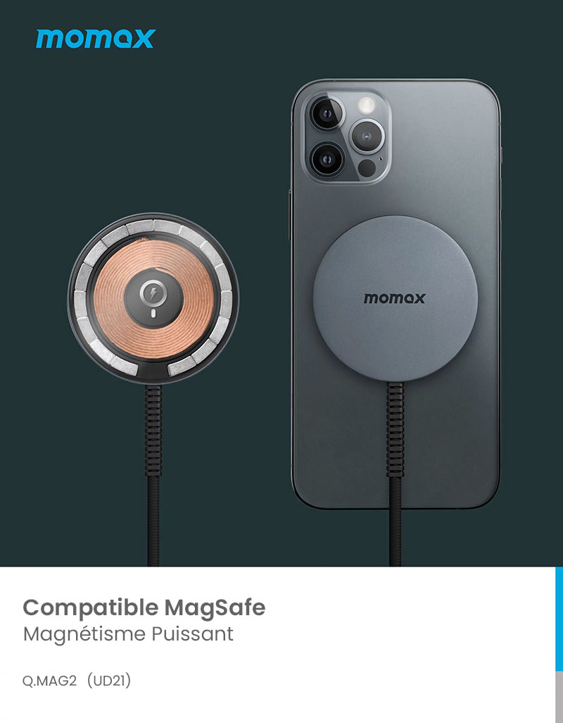 Chargeur Induction MOMAX Q.Mag 2 | Compatible MagSafe