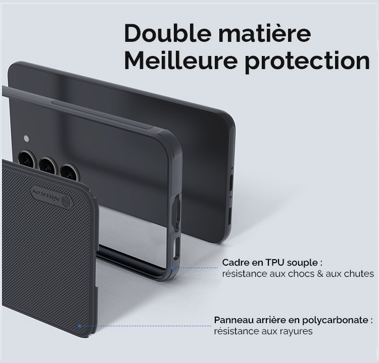 Coque MagSafe NILLKIN Super Frosted Shield Pro Magnétique pour Galaxy S23 Plus