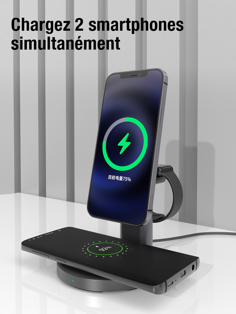 Triple Chargeur Induction TOTU DESIGN S36