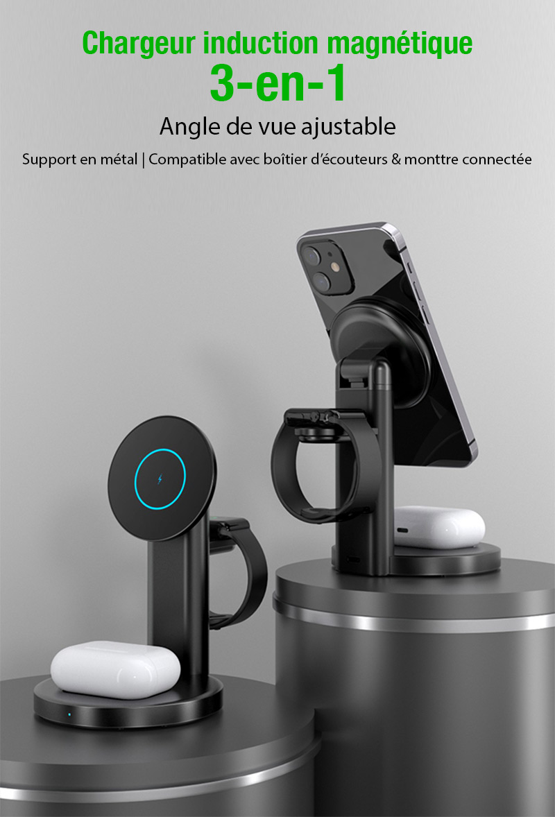 Triple Chargeur Induction TOTU DESIGN S36