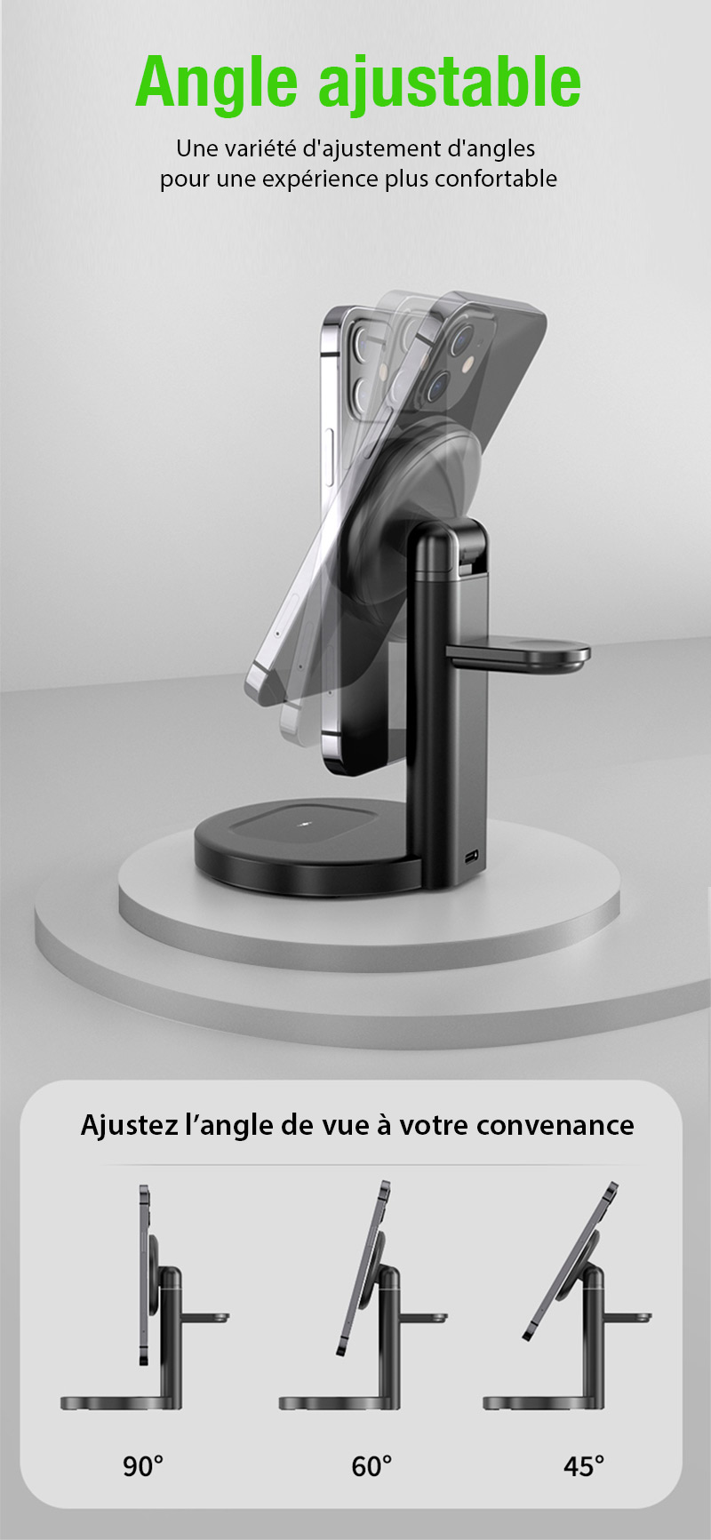 Triple Chargeur Induction TOTU DESIGN S36