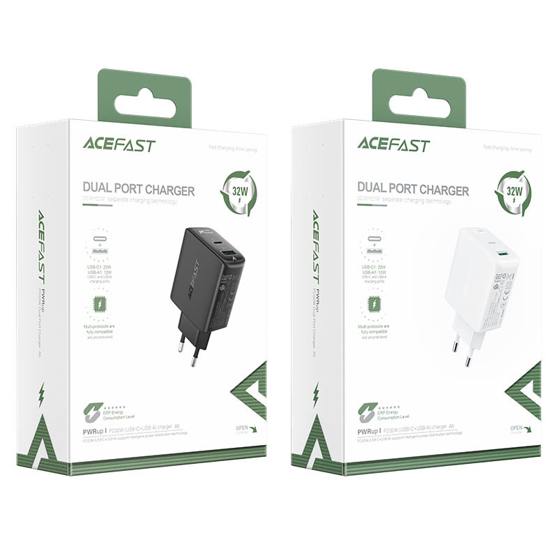 Chargeur Rapide ACEFAST A5 32W Avec Ports USB-C & USB-A