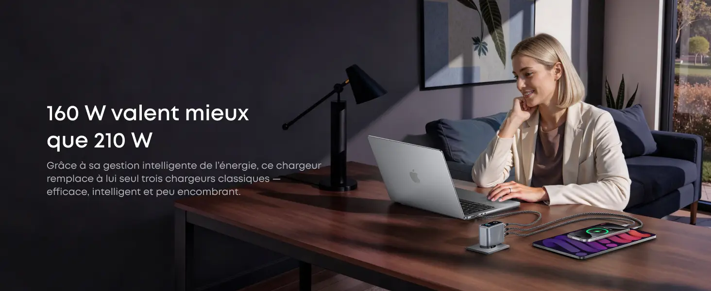 Trouver mon chargeur - Fonction de localisation Anker via l'application. Interface smartphone montrant l'activation d'un signal sonore à distance pour retrouver facilement le chargeur Anker Prime égaré dans une pièce. Portée maximale du signal Bluetooth de 10 mètres en espace ouvert.