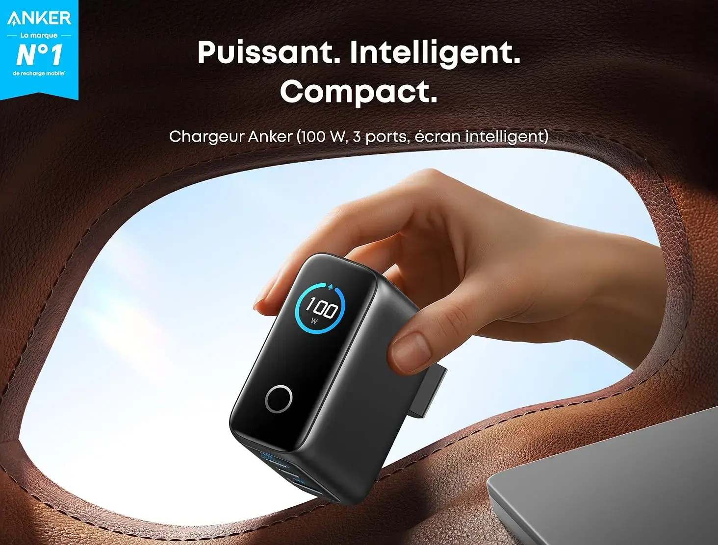Anker Marque N°1 de recharge mobile - Chargeur intelligent Anker 100W compact avec 3 ports