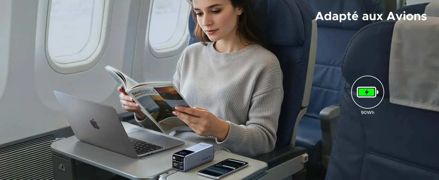 Schéma technique et dimensions de la batterie externe UGREEN Nexode Pro 25000mAh. Le visuel présente les mesures exactes du boîtier en forme de colonne : une hauteur de 158 mm, une largeur de 54 mm et une profondeur de 50 mm, mettant en avant son format compact et facile à transporter.
