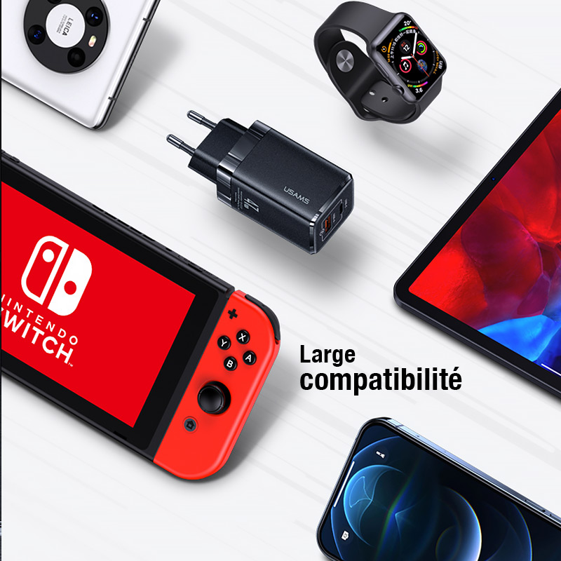 Chargeur GaN USAMS T41 47W