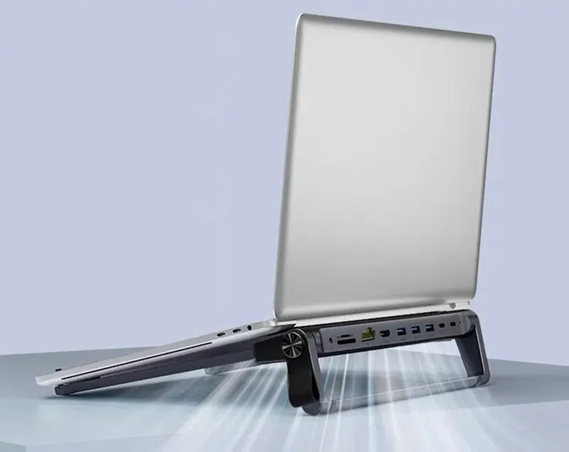 Support Ordinateur Portable 9-en-1 avec Hub USB-C