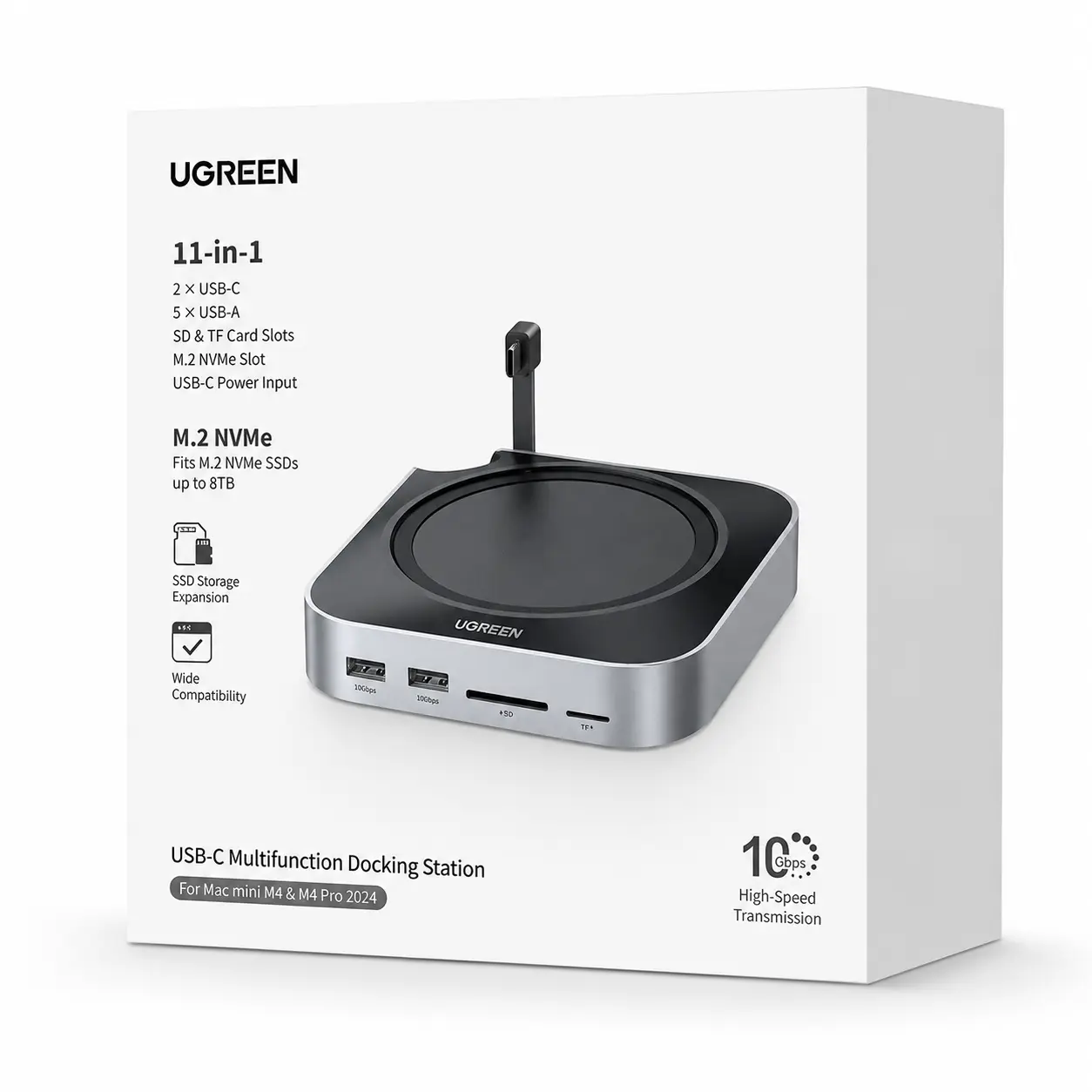 Emballage de la station d'accueil UGREEN CM841 pour Mac Mini M4 et M4 Pro