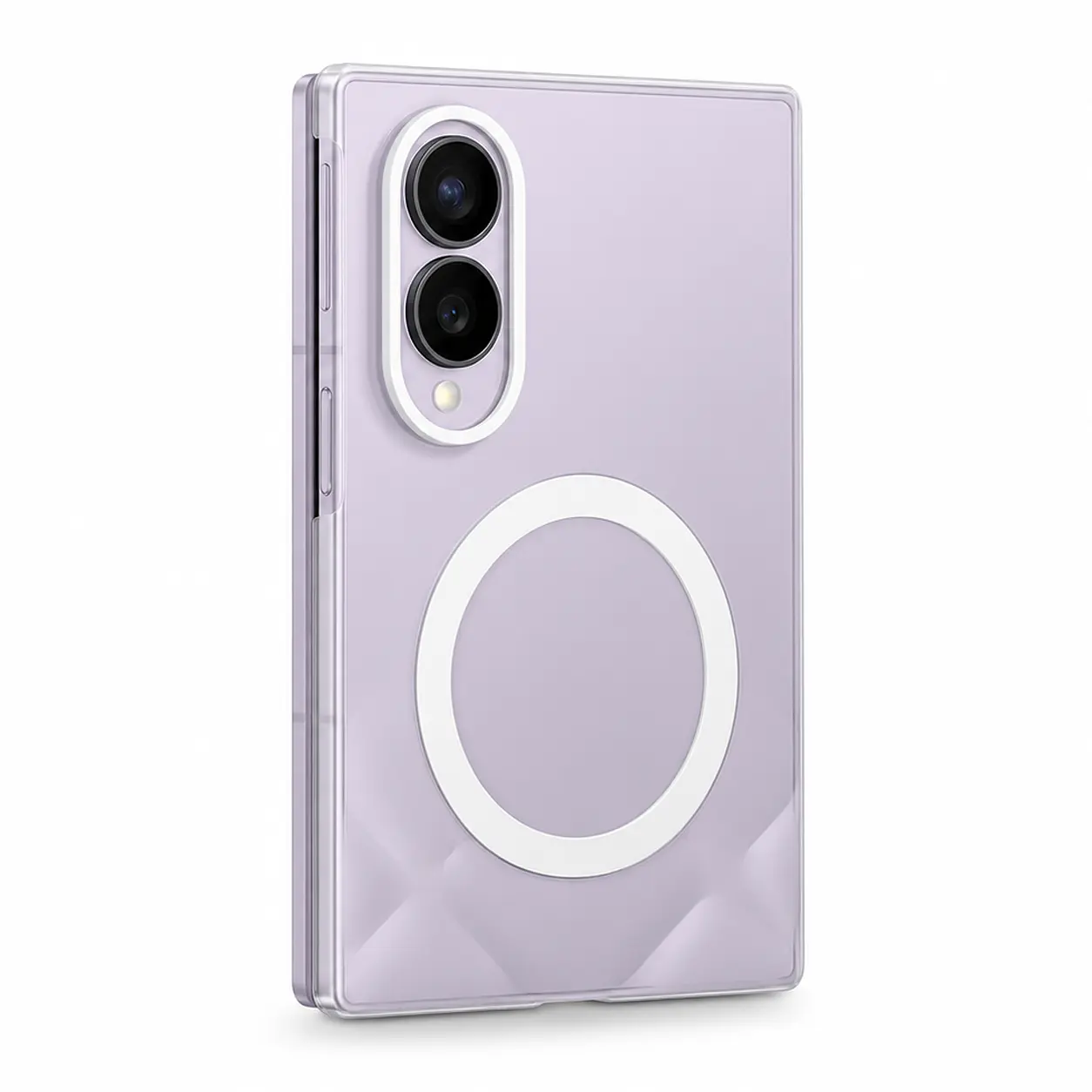 Coque transparente MagSafe pour Samsung Galaxy Z Fold8 vue de trois-quarts