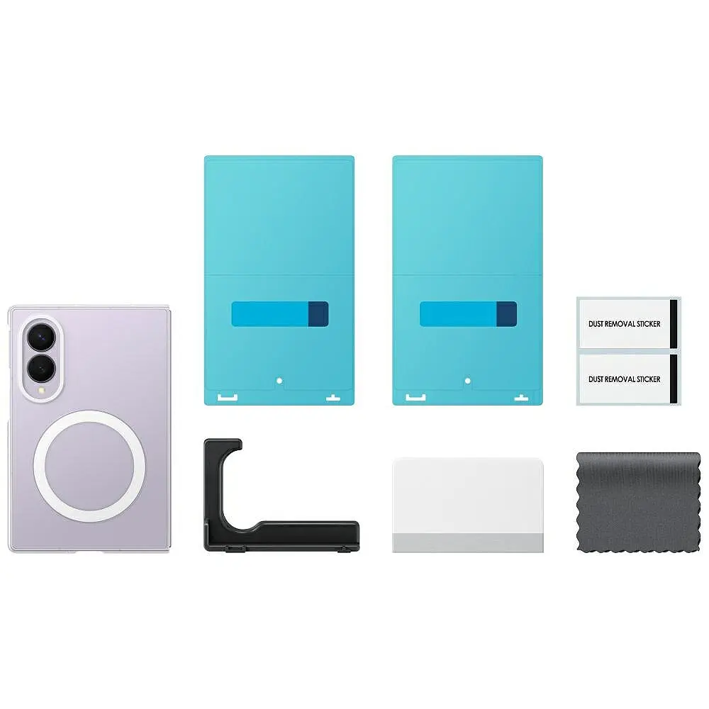 Contenu du coffret coque transparente magnétique et protections d'écran pour Samsung Galaxy Z Fold8