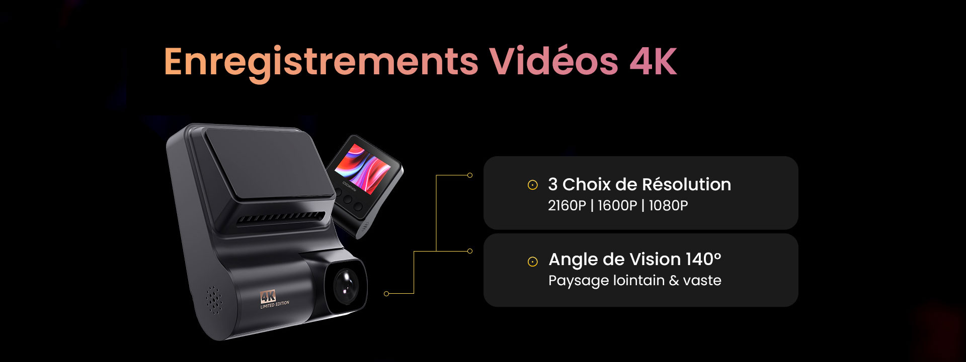 Caméra Embarquée Dashcam DDPAI Z50 4K