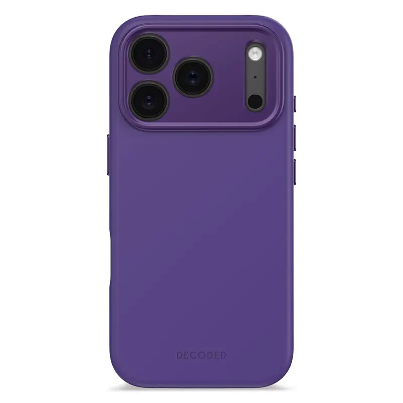 Coque MagSafe DECODED en Silicone Antimicrobien pour iPhone 17 Pro - Coloris Violet