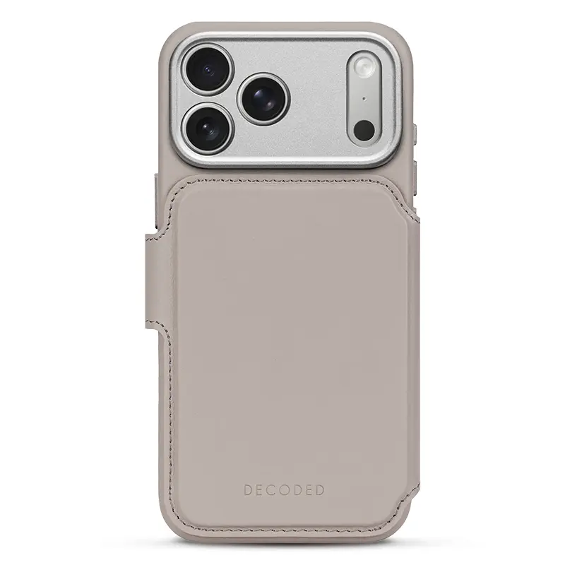 Étui Folio DECODED MagSafe Detachable Wallet pour iPhone 17 Pro - Modèle couleur sable