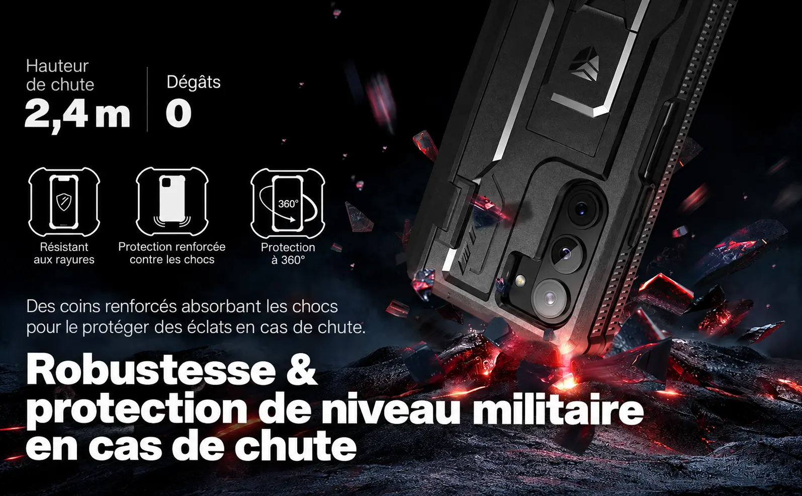 Coque DEXNOR Adventure noire pour Samsung Galaxy Z Fold 5 — visuel 8