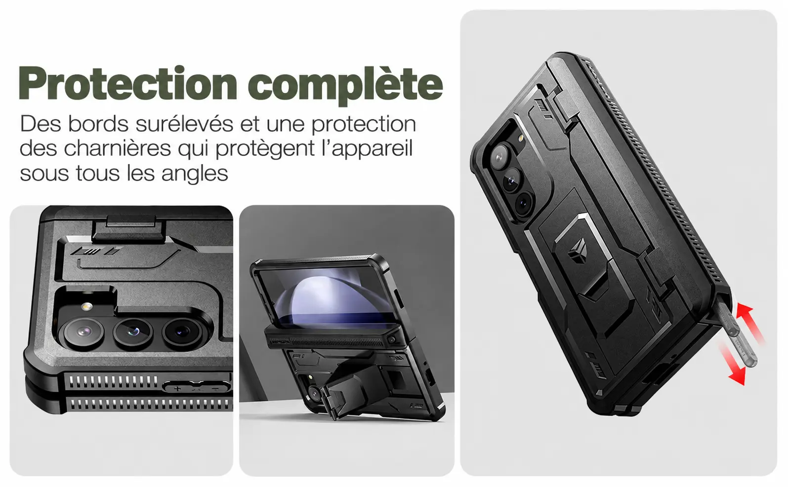 Coque DEXNOR Adventure noire pour Samsung Galaxy Z Fold 5 — visuel 9