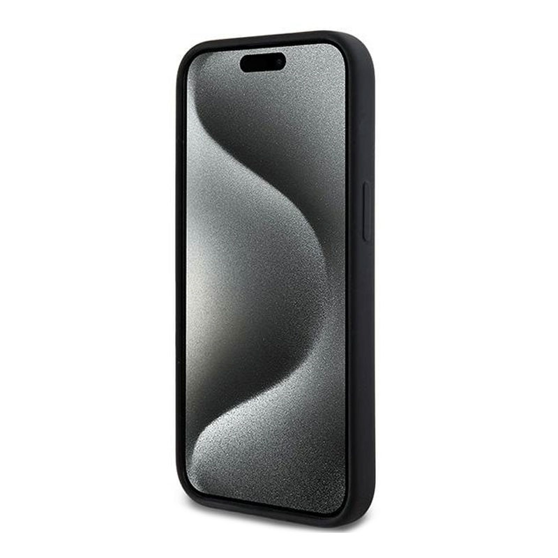 Coque MagSafe DKNY Silicone Liquide & Logo Blanc Façon Baseball pour iPhone 15 Plus