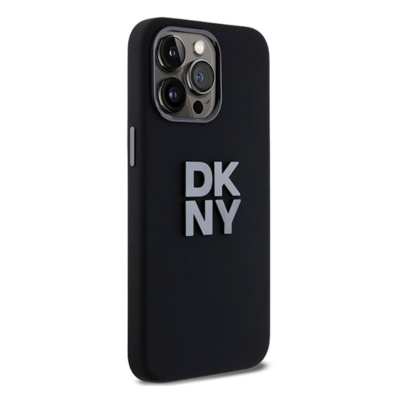 Coque DKNY Silicone Liquide & Logo Métal pour iPhone 15 Pro Max