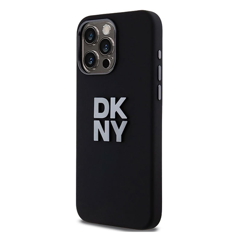 Coque DKNY Silicone Liquide & Logo Métal pour iPhone 15 Pro Max