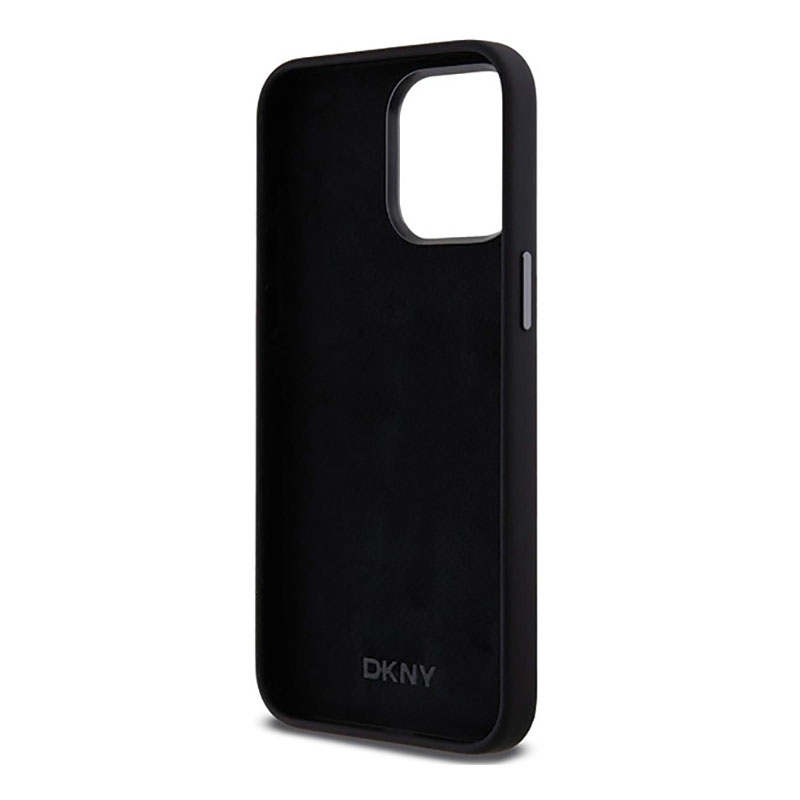 Coque DKNY Silicone Liquide & Logo Métal pour iPhone 15 Pro Max