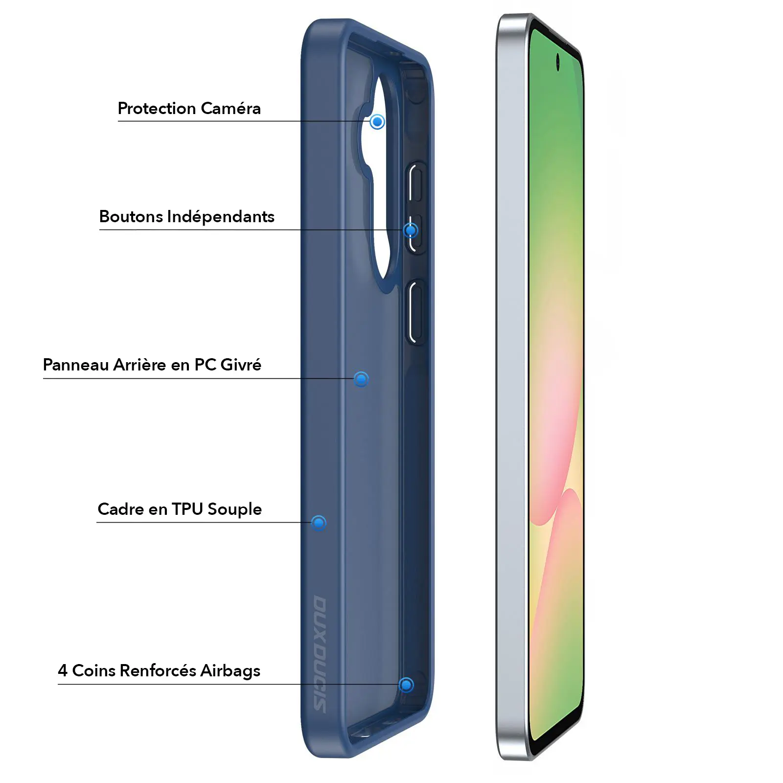 Coque Samsung Galaxy A57 5G Dux Ducis Yind bleue
