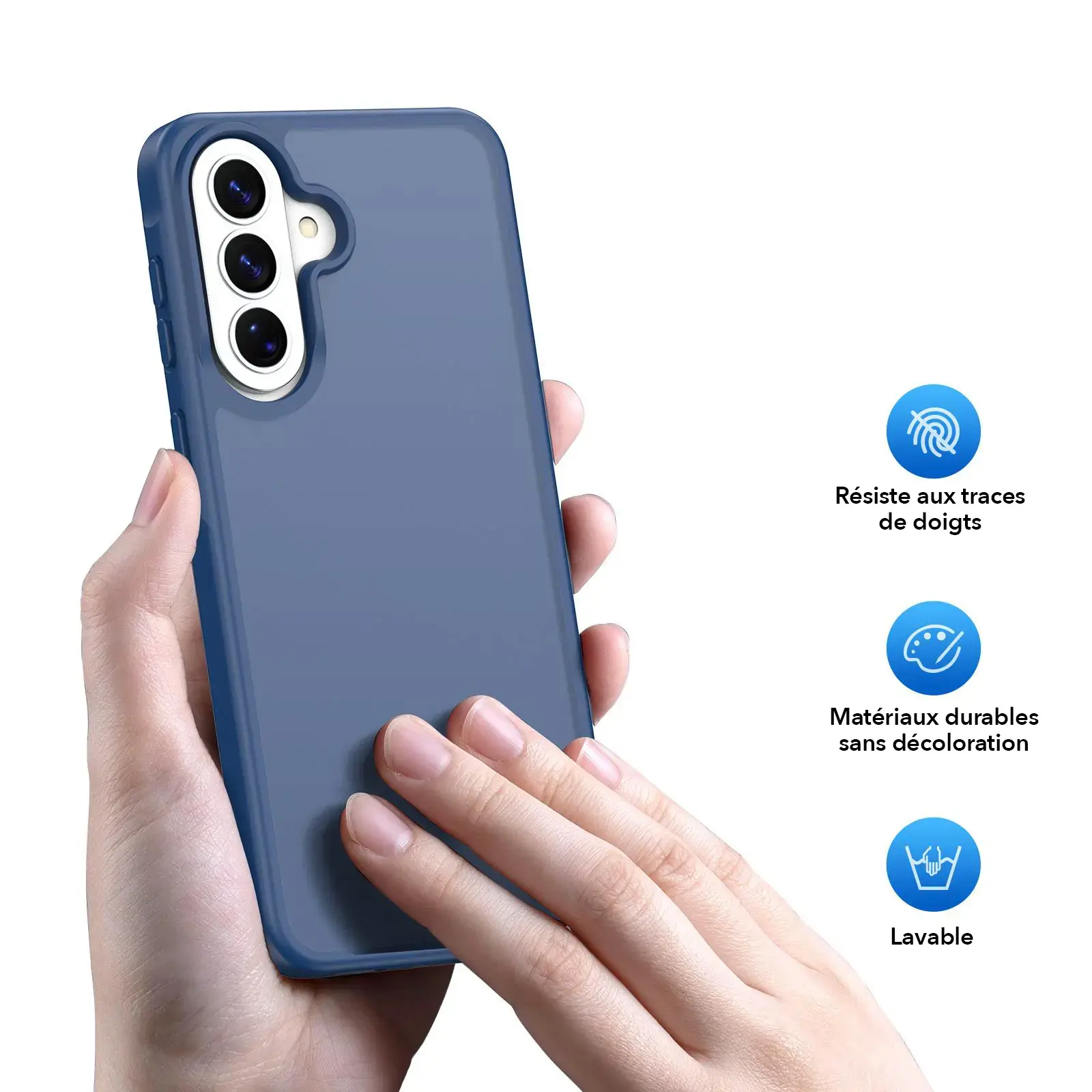 Coque DUX DUCIS Yind bleue avec revêtement soft touch pour Galaxy A57 5G