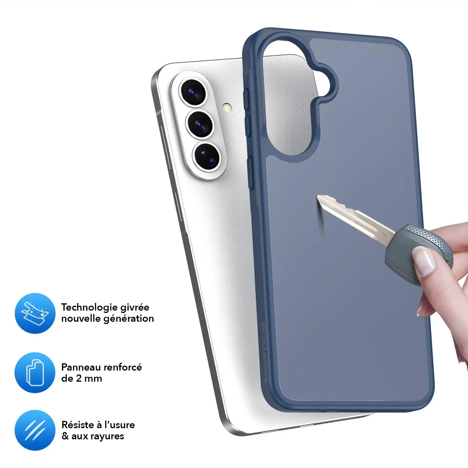Coque DUX DUCIS Yind bleue anti-rayures pour Samsung Galaxy A57 5G