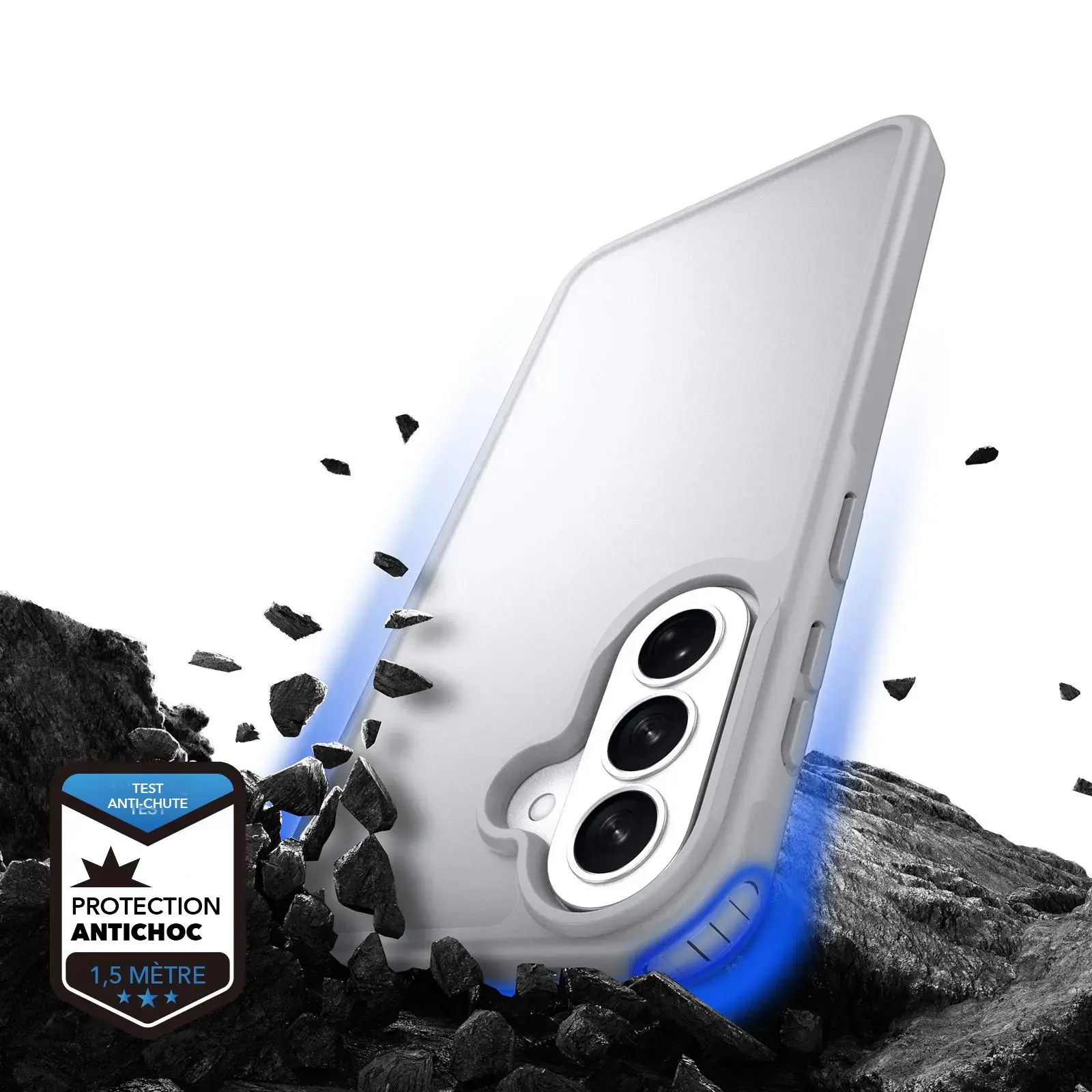 Coque DUX DUCIS Yind grise avec protection antichoc pour Galaxy A57 5G