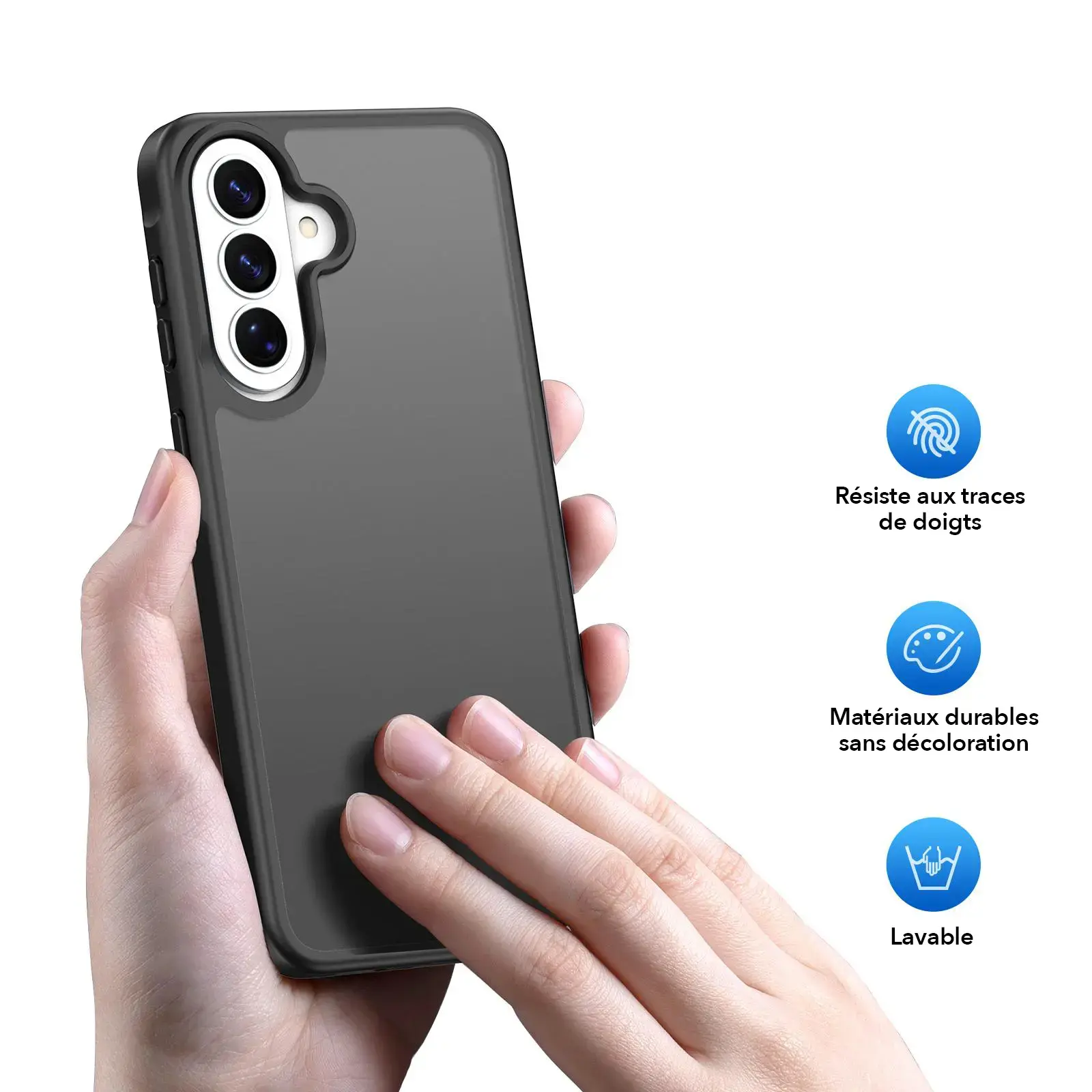 Coque DUX DUCIS Yind noire anti-traces pour Samsung Galaxy A57 5G