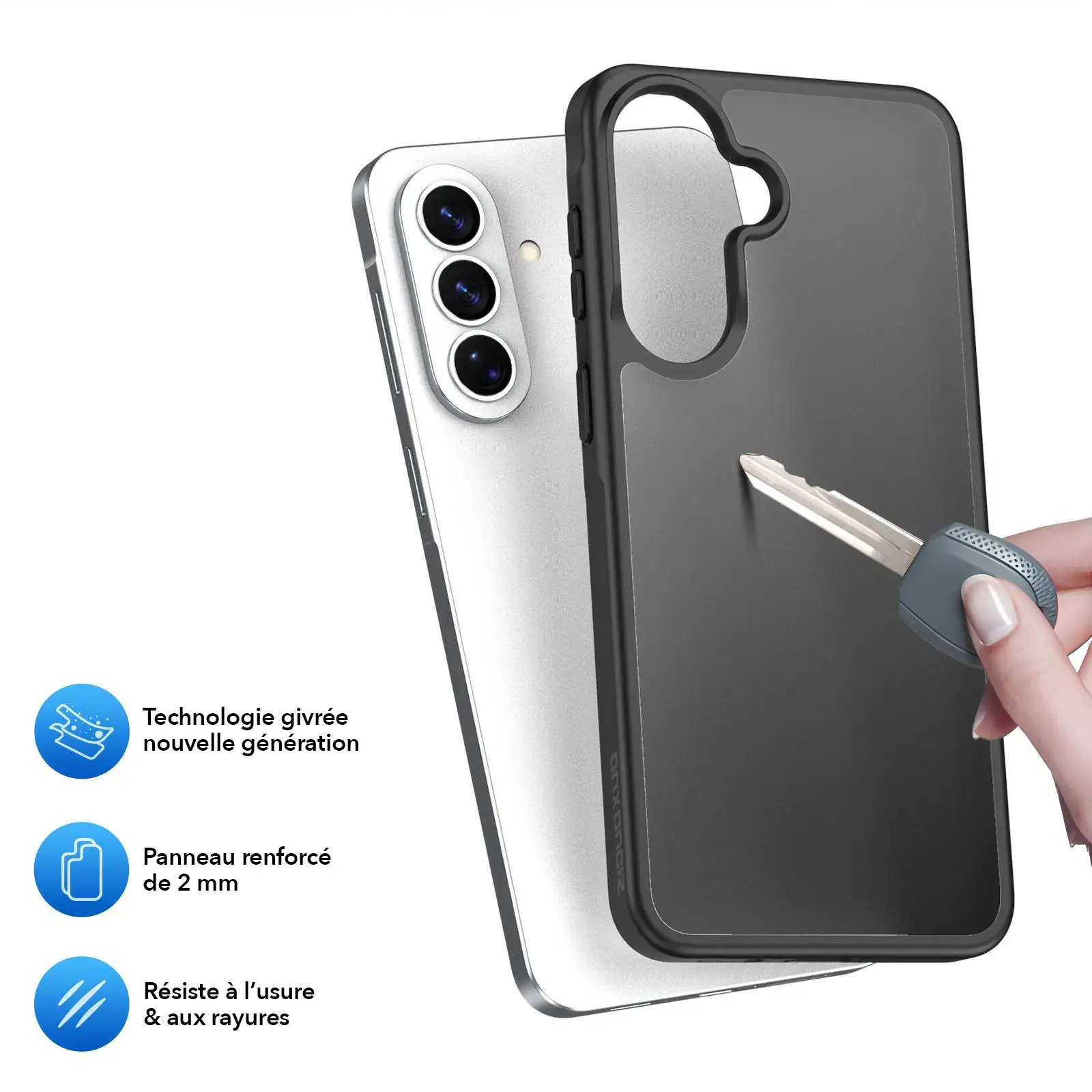 Coque DUX DUCIS Yind noire avec dos renforcé en PC pour Galaxy A57 5G