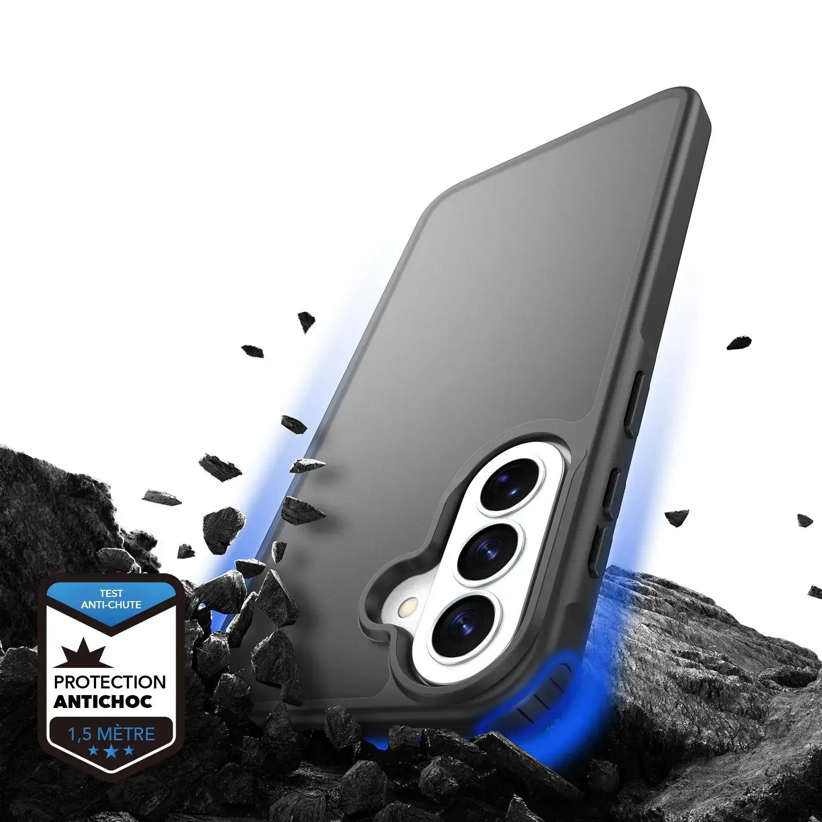 Coque DUX DUCIS Yind noire avec coins airbags renforcés pour Galaxy A57 5G
