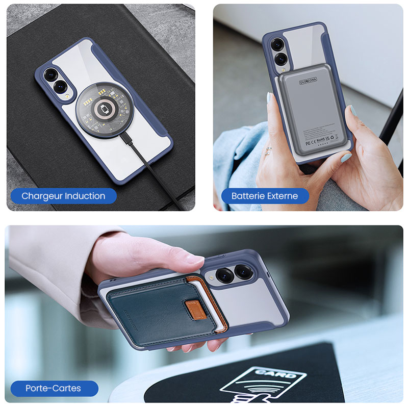 Étui Folio DUX DUCIS Skin X Pro Compatible MagSafe pour Galaxy S25 Edge