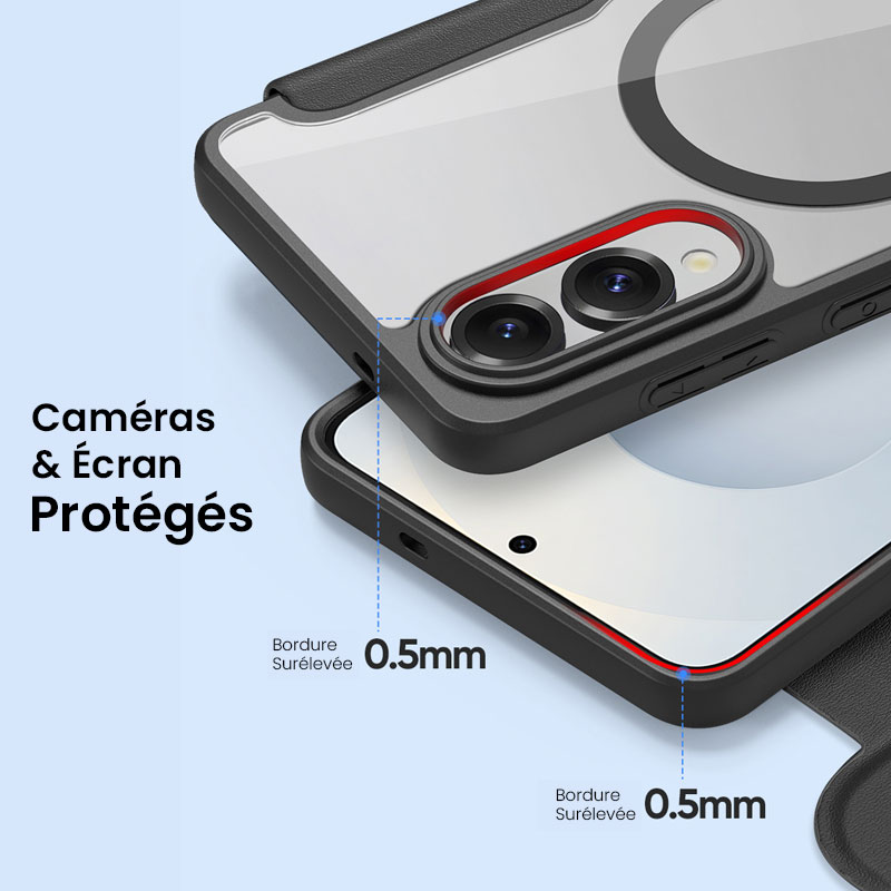 Étui Folio DUX DUCIS Skin X Pro Compatible MagSafe pour Galaxy S25 Edge