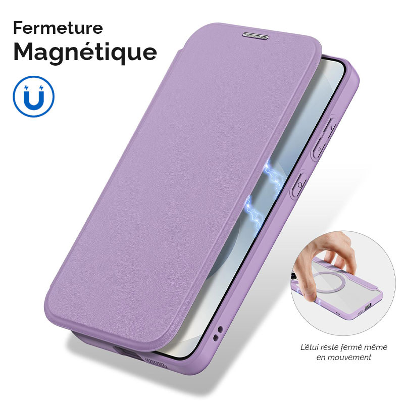Étui Folio DUX DUCIS Skin X Pro Compatible MagSafe pour Galaxy S25 Edge