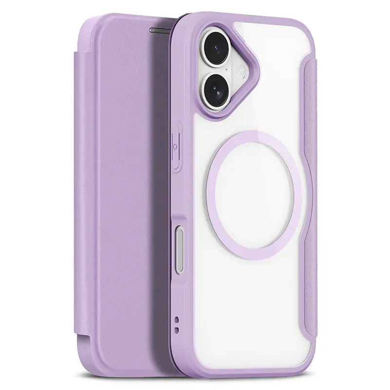 Étui Folio DUX DUCIS Skin X Pro Compatible MagSafe pour iPhone 17 - Modèle Mauve