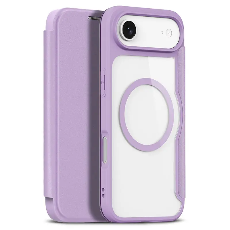 Étui Folio DUX DUCIS Skin X Pro Compatible MagSafe pour iPhone Air - Modèle Mauve