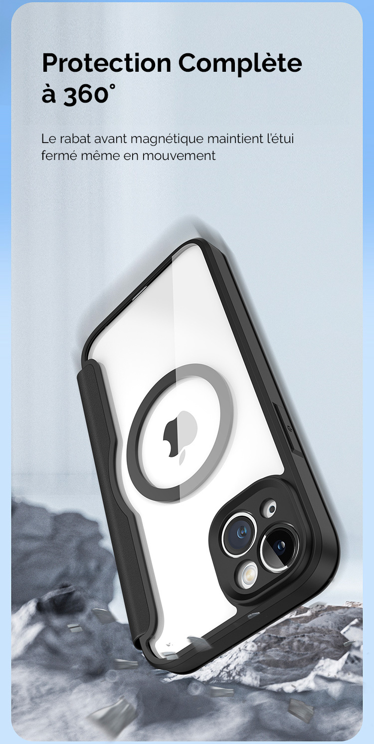 Étui Folio DUX DUCIS Skin X Pro Compatible MagSafe pour iPhone 14 Plus